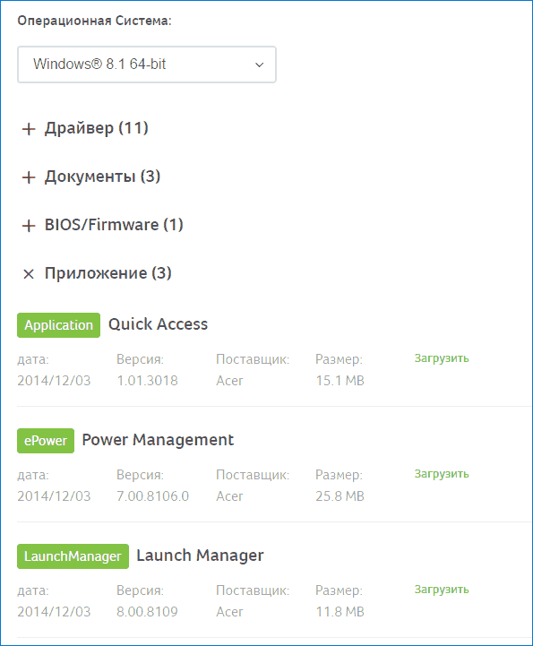 Програмне забезпечення Launch Manager для клавіші Fn на Acer