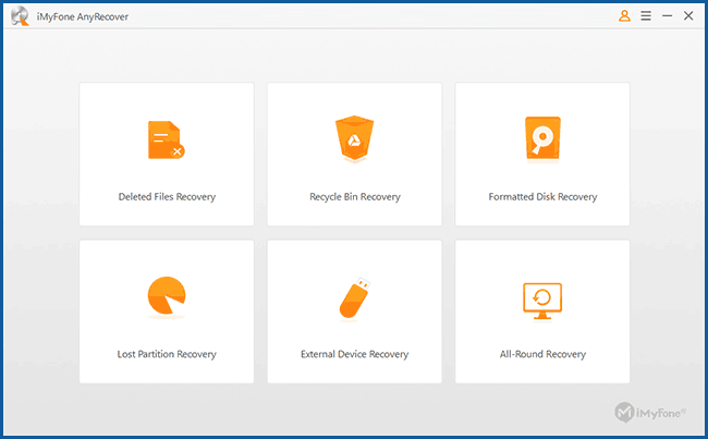 Головне вікно iMyFone AnyRecover