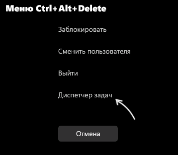 Меню Ctrl Alt Delete в Windows