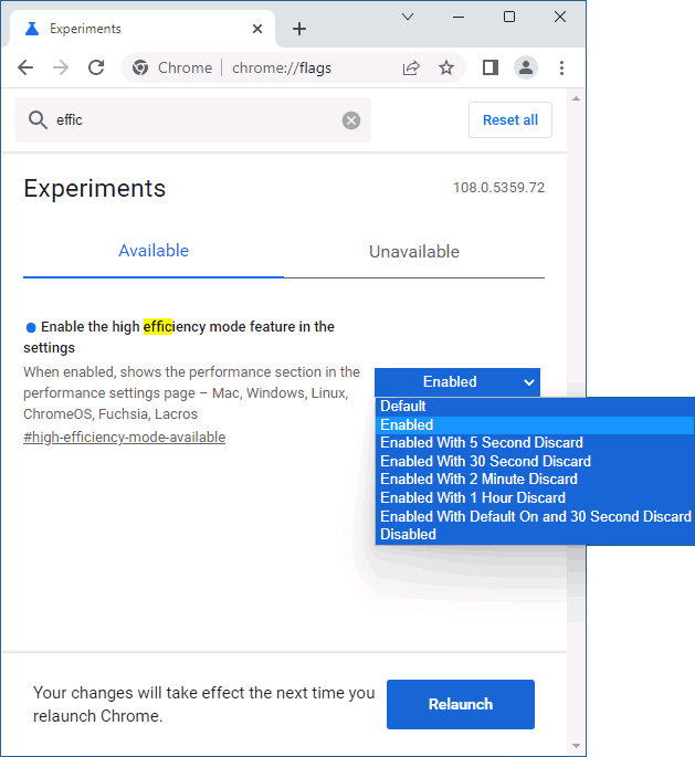 Активація економії пам'яті в Chrome