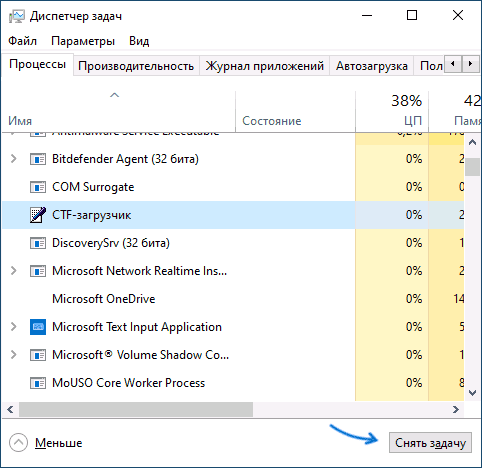 Примусове завершення процесу у диспетчері задач Windows 10