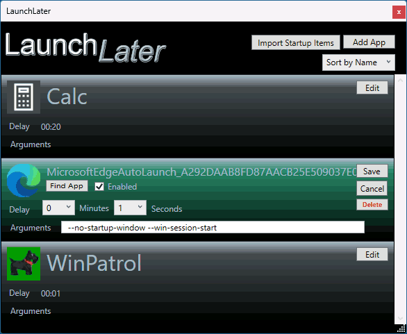 Додаток LaunchLater