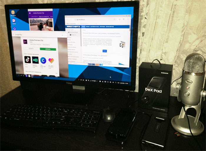 Комп'ютер з Samsung DeX Pad
