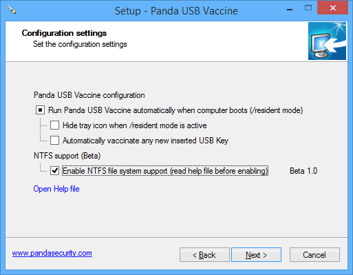 Встановлення Panda USB Vaccine