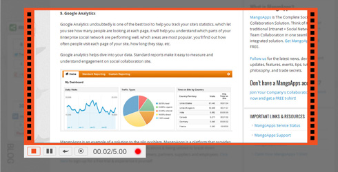Запис екрану у безкоштовній програмі tinytake