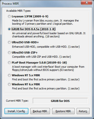 Установка завантажувача на флешку