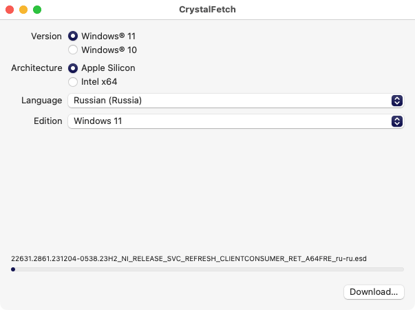Вибір версії Windows