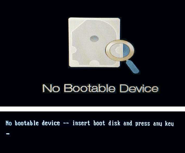 Повідомлення No Bootable Device під час завантаження