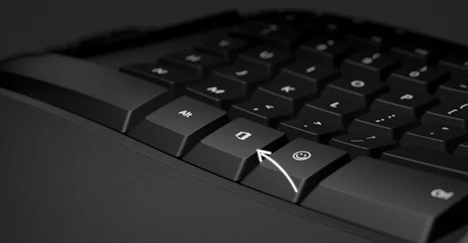 Клавіша Office на клавіатурі Microsoft