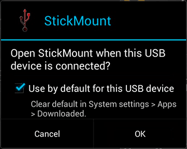 Підключення флешки в StickMount