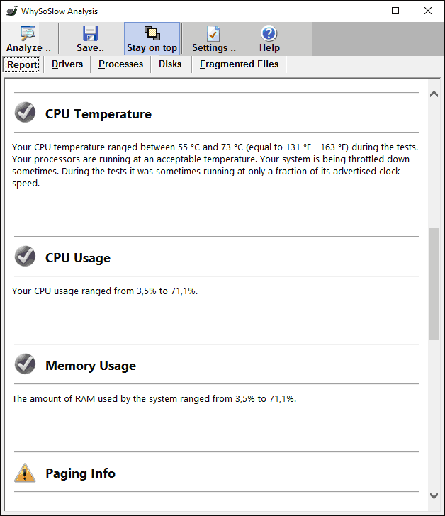 Звіт програми WhySoSlow